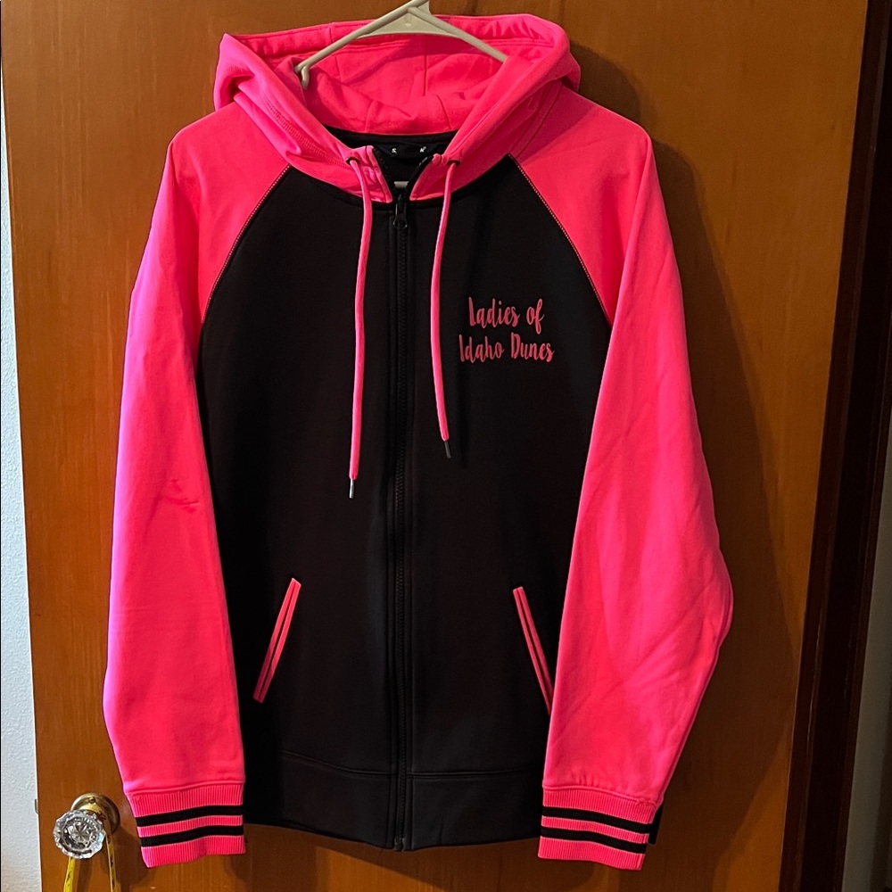 Idaho Sand Dunes Sport-Tek Women's Pink and Black Jacket, XL